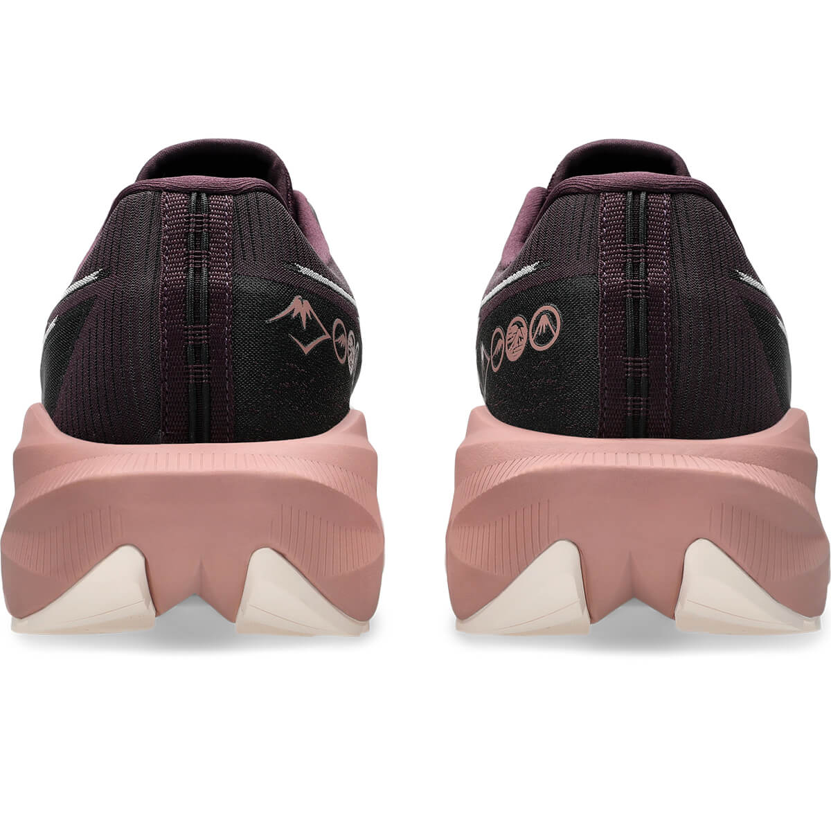Dark Aubergine/Rose Dust heels, pair