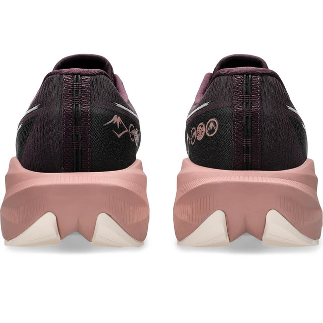 Dark Aubergine/Rose Dust heels, pair