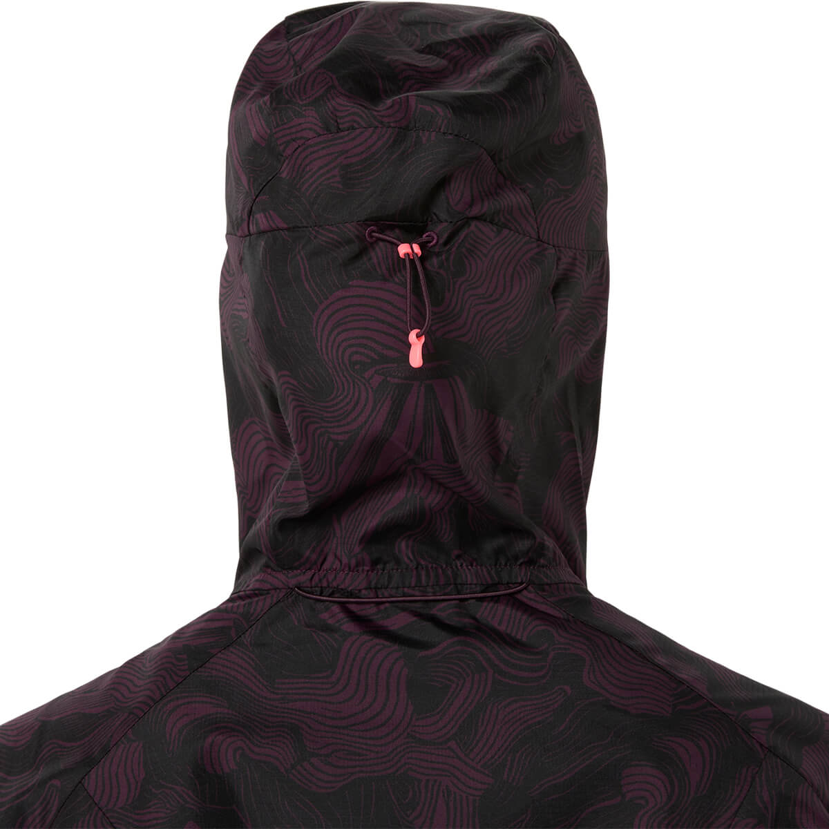 Dark Aubergine, back of hood detail