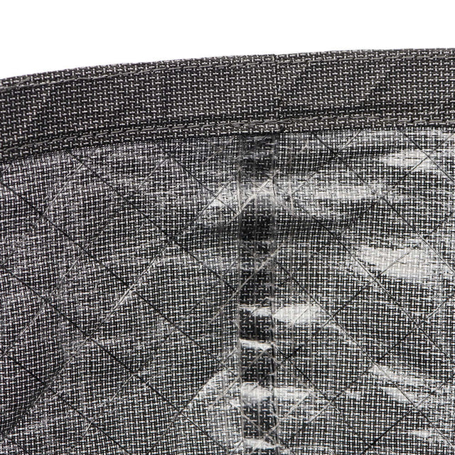 Storm Grey top of bag showing seam sealing