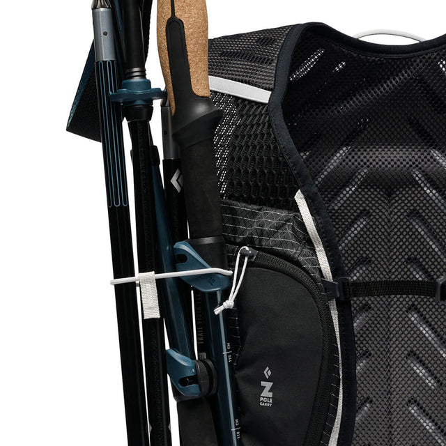 Black, showing how poles attach to top of harness
