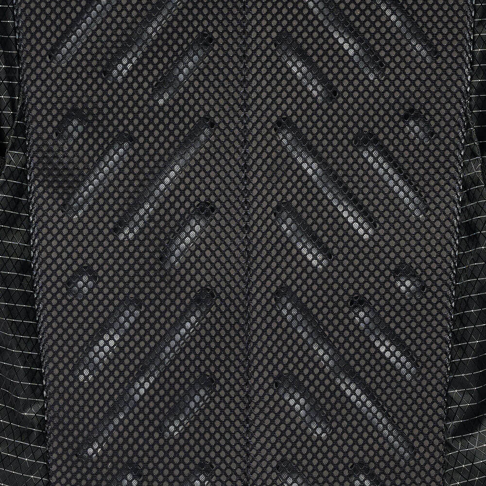 Black, back panel detail