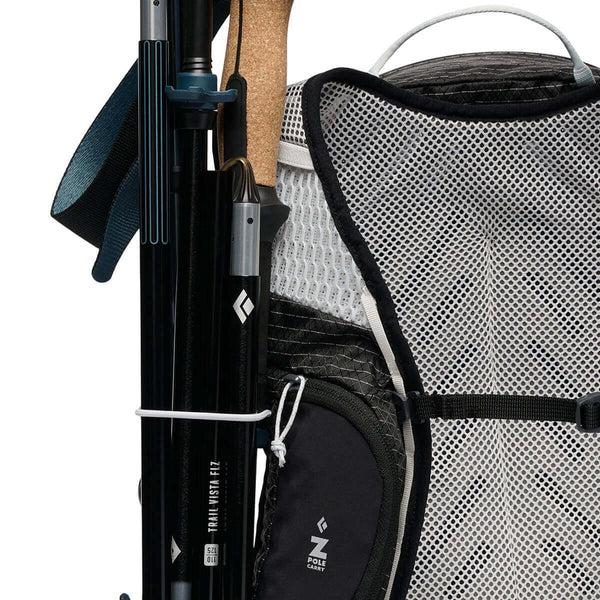 Black, showing how poles attach to top of harness