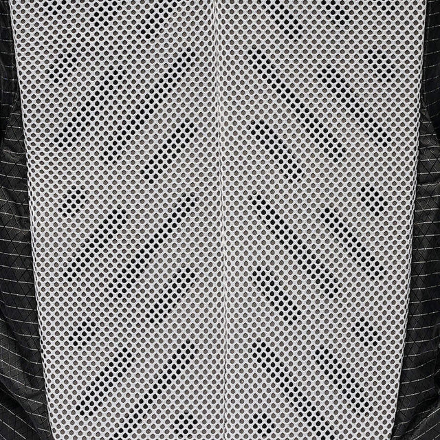 Black, back panel detail