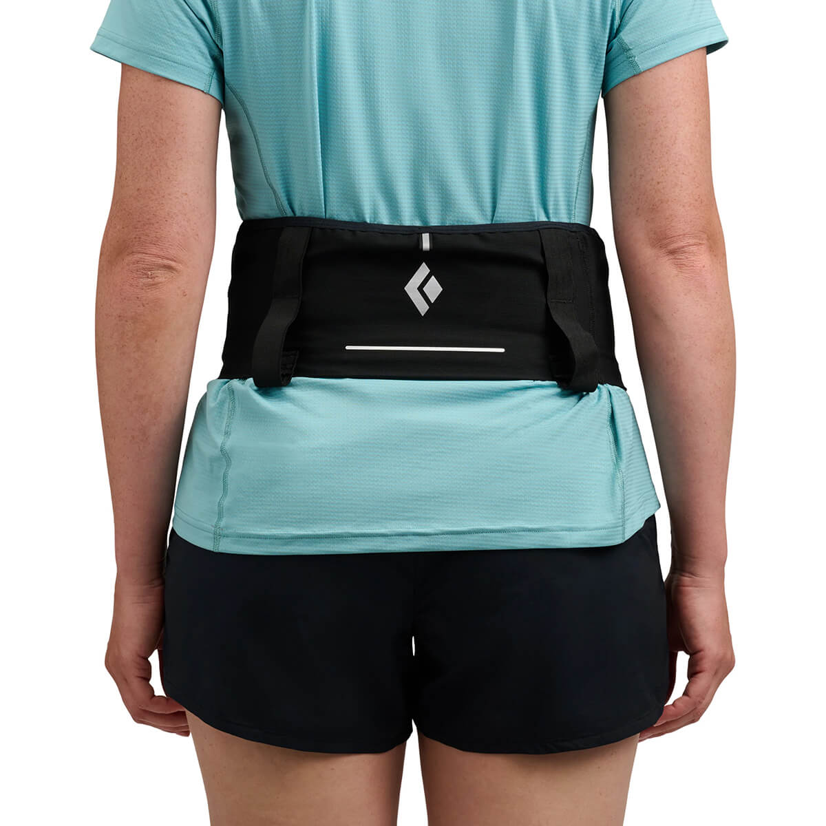 Black, back view, on female model