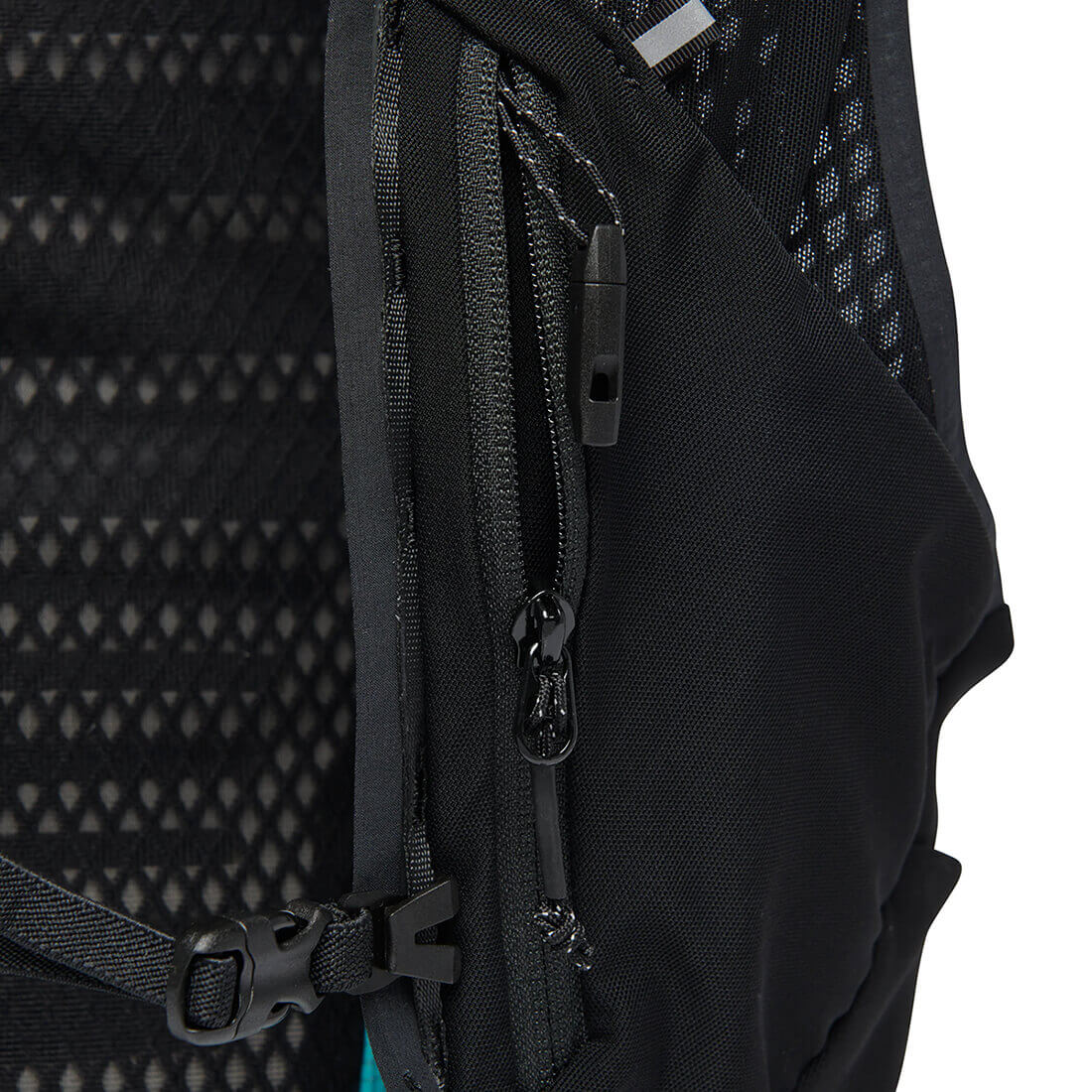 Dark Patina, zip-secure harness pocket detail