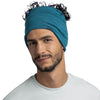 Teal worn as sweatband/bandana