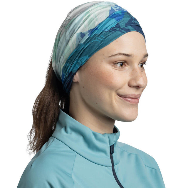 Dryen Blue worn as bandana/sweatband