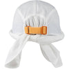 White, cape rolled and tied at back