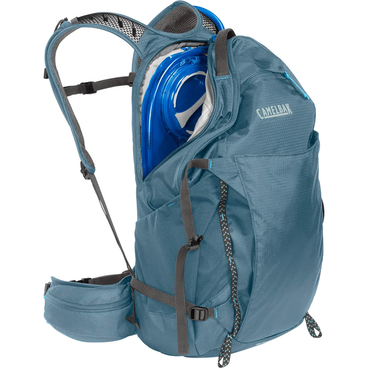 Crystal Blue, hydration pocket