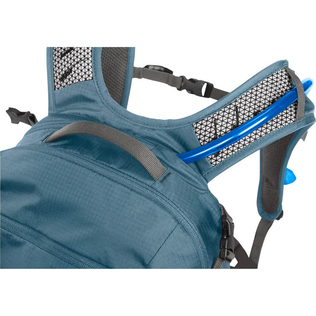 Crystal Blue, top detail showing handle and drinking tube routing