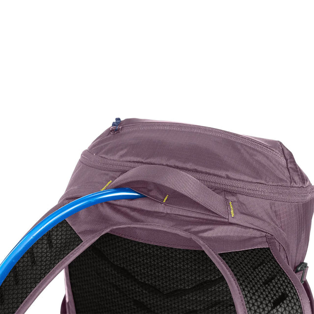 Dusty Purple, top detail showing handle and drinking tube routing