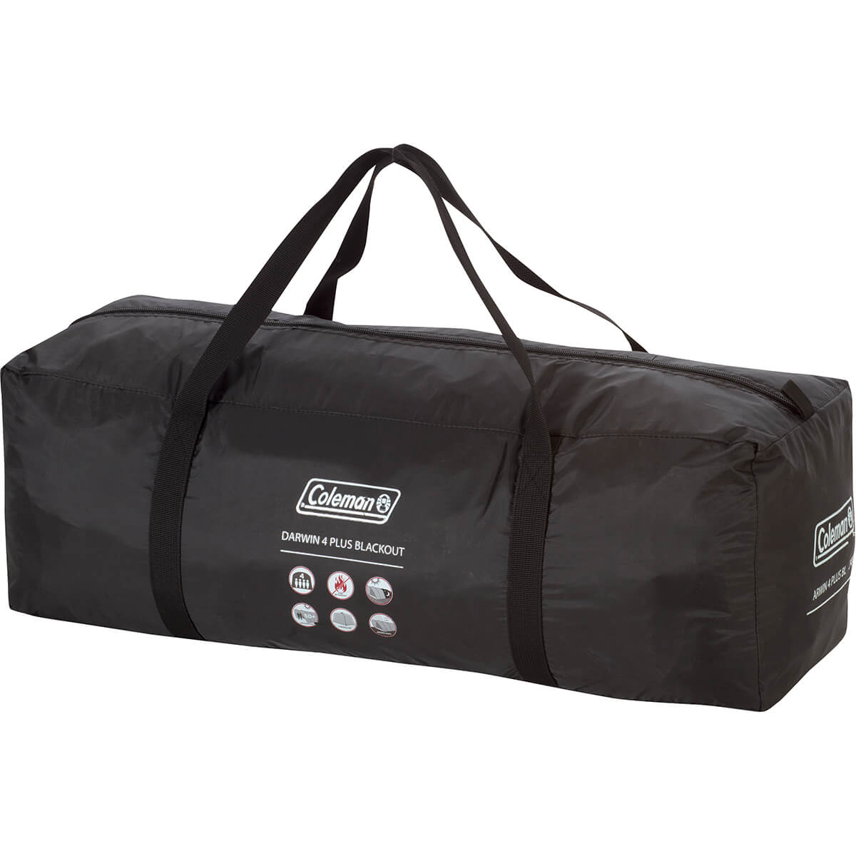 Example of tent stowed in carry bag (same size as the Darwin 4-Person Dark Room Tent)