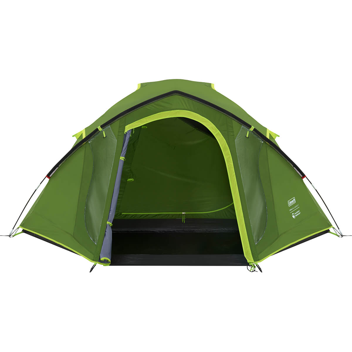 Front view, fly door open, inner door closed