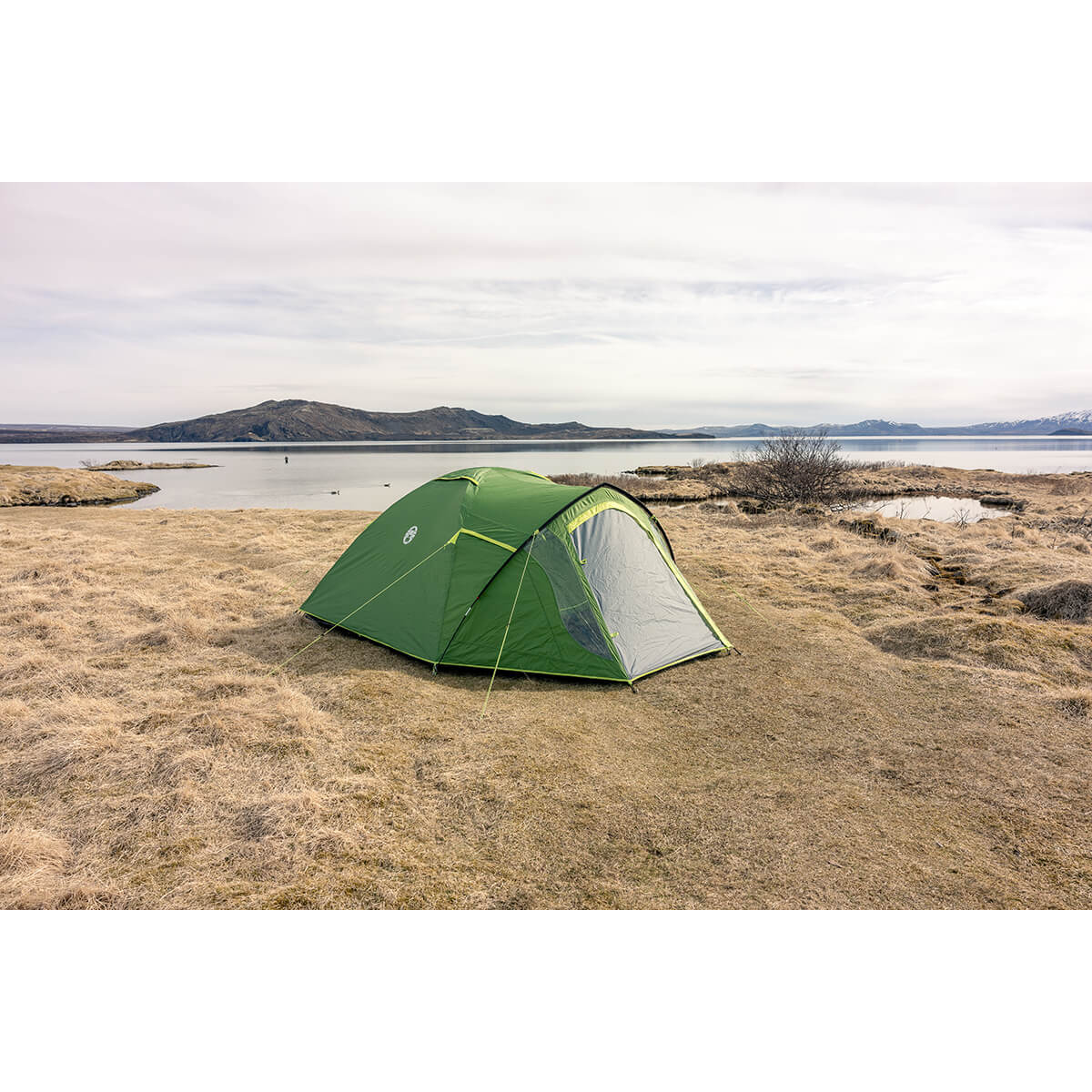Pitched in the outdoors