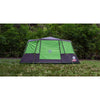 Front view of tent pitched in the outdoors, fly closed