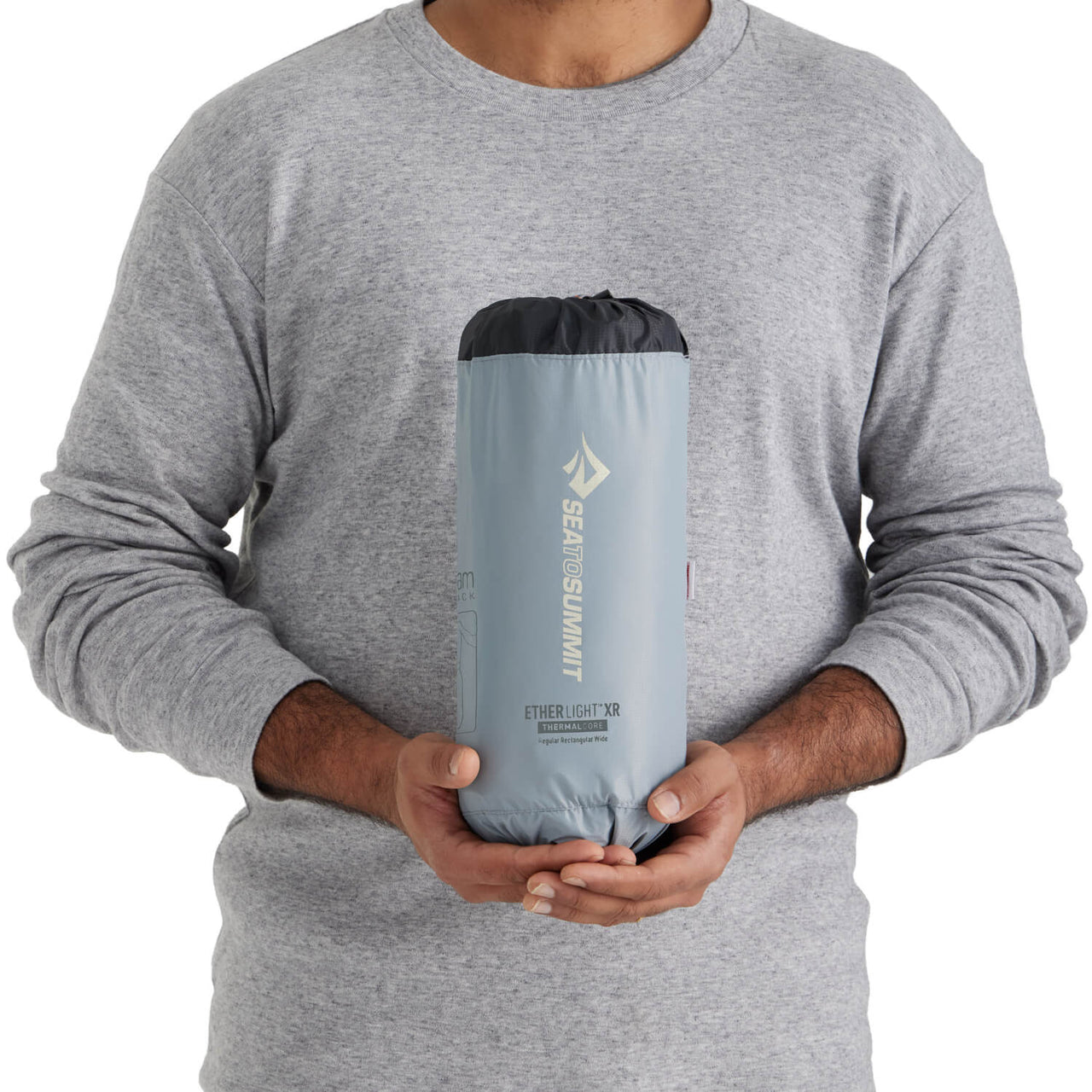 Packed and held by model