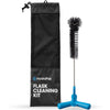Pouch next to bristle brush