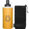 Golden Yellow, bottle beside stretch mesh pouch