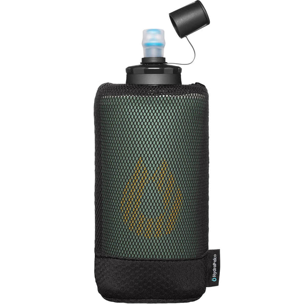 Sage Green, with dust cover open, in stretch mesh pouch