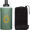 Sage Green, bottle beside stretch mesh pouch