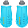 Malibu Blue, back view of both flasks