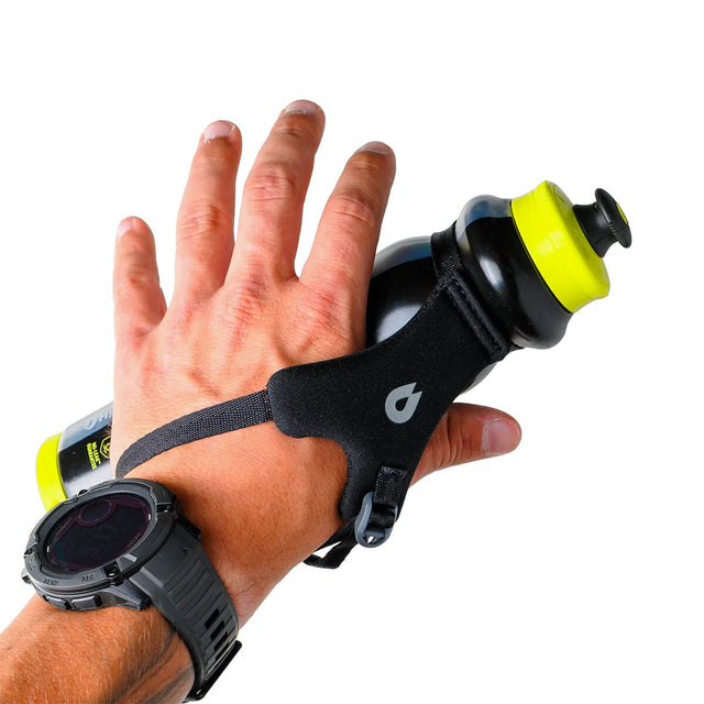 525ml version shown with hand secure in strap