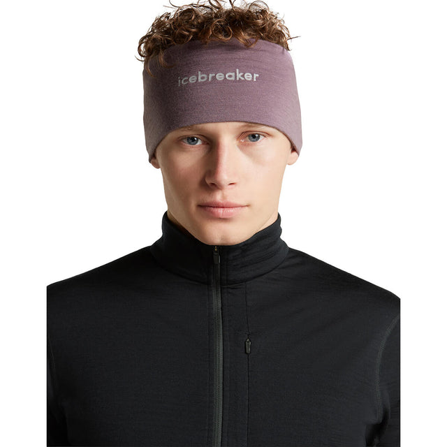 Grey Plum worn by male model, front view