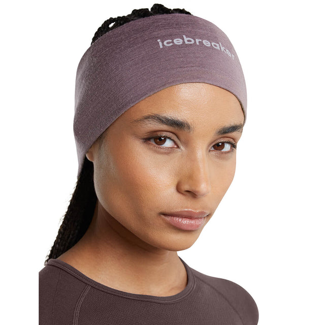 Grey Plum worn by female model, 3/4 front view