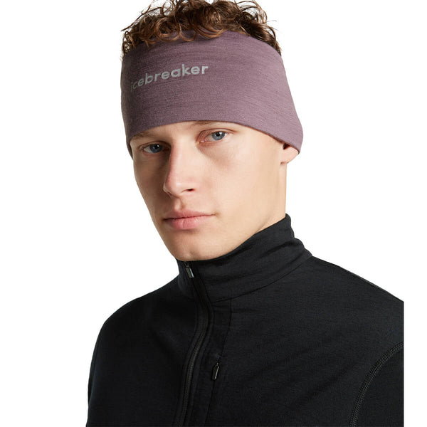 Grey Plum worn by male model, 3/4 front view