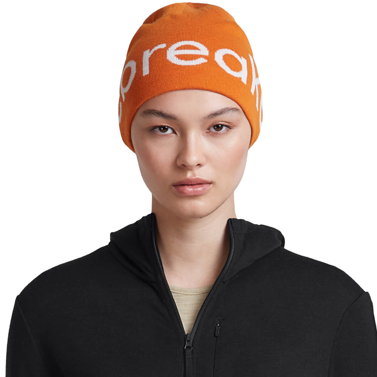 Spice/Ecru Heather worn by female model, front view
