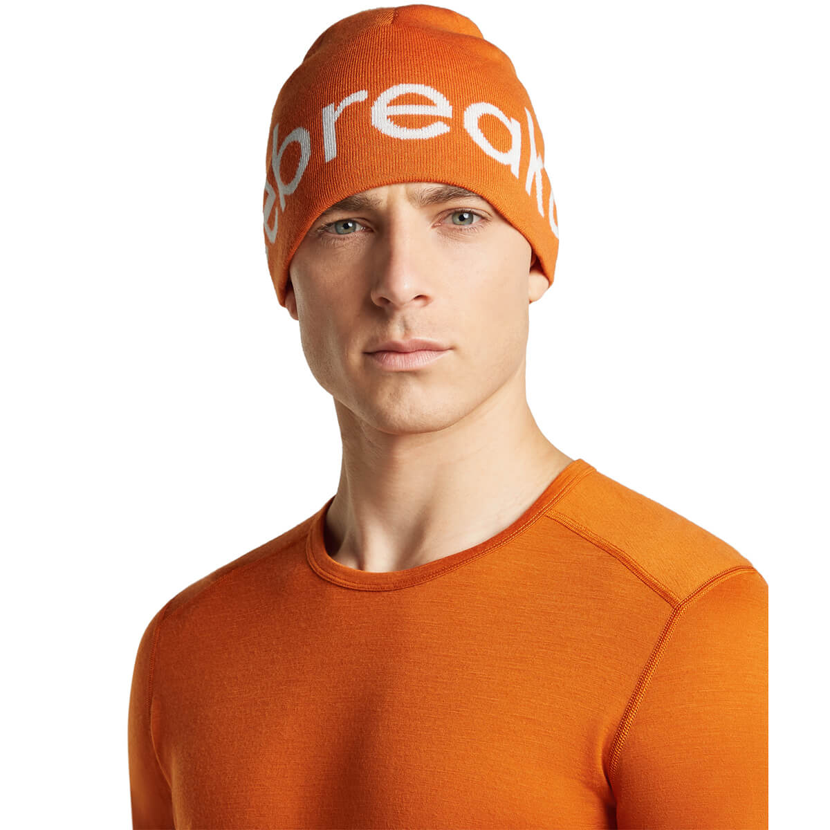 Spice/Ecru Heather worn by male model, front view
