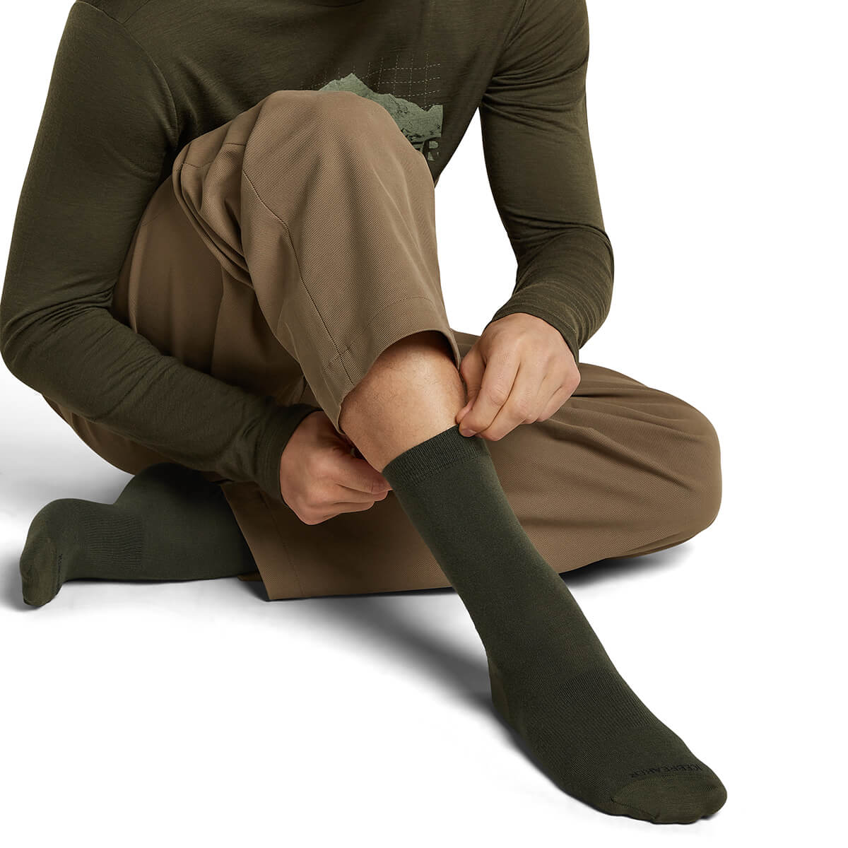 Dk Loden being put on by model