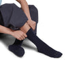 Midnight Navy/Dk Loden being put on by model