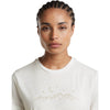 Ecru Heather, graphic and neckline detail