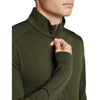 Dk Loden, 3/4 detail of zip being opened