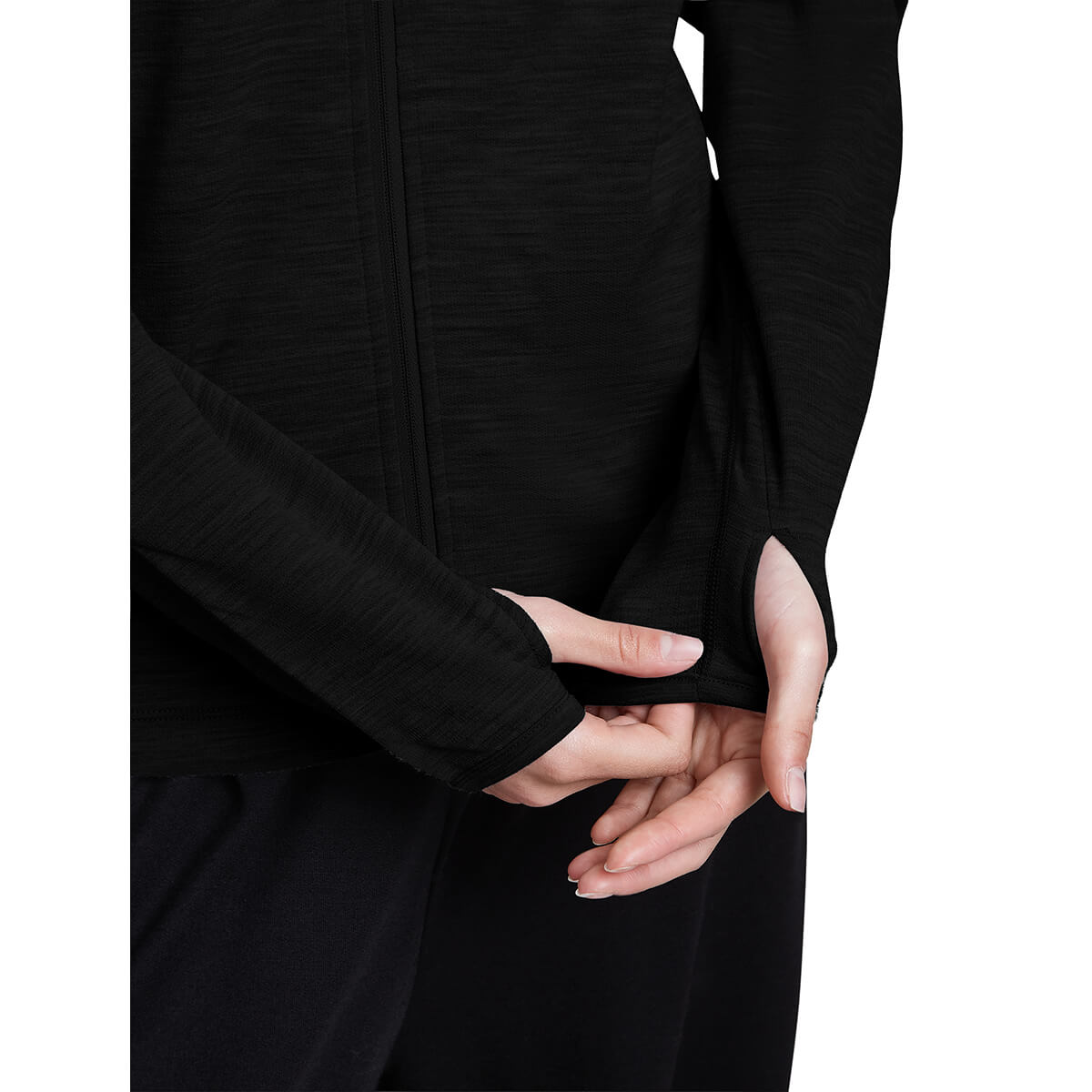 Black, thumbloop cuffs