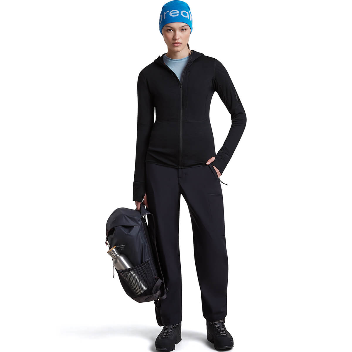 Black, worn as part of outfit
