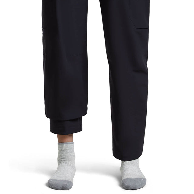 Blizzard Heather/Alloy on model, front view, one trouser leg up, one down