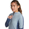 Dawn/Zinc Blue, unzipping zip, 3/4 front view