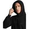Black, hood up detail, 3/4 front view