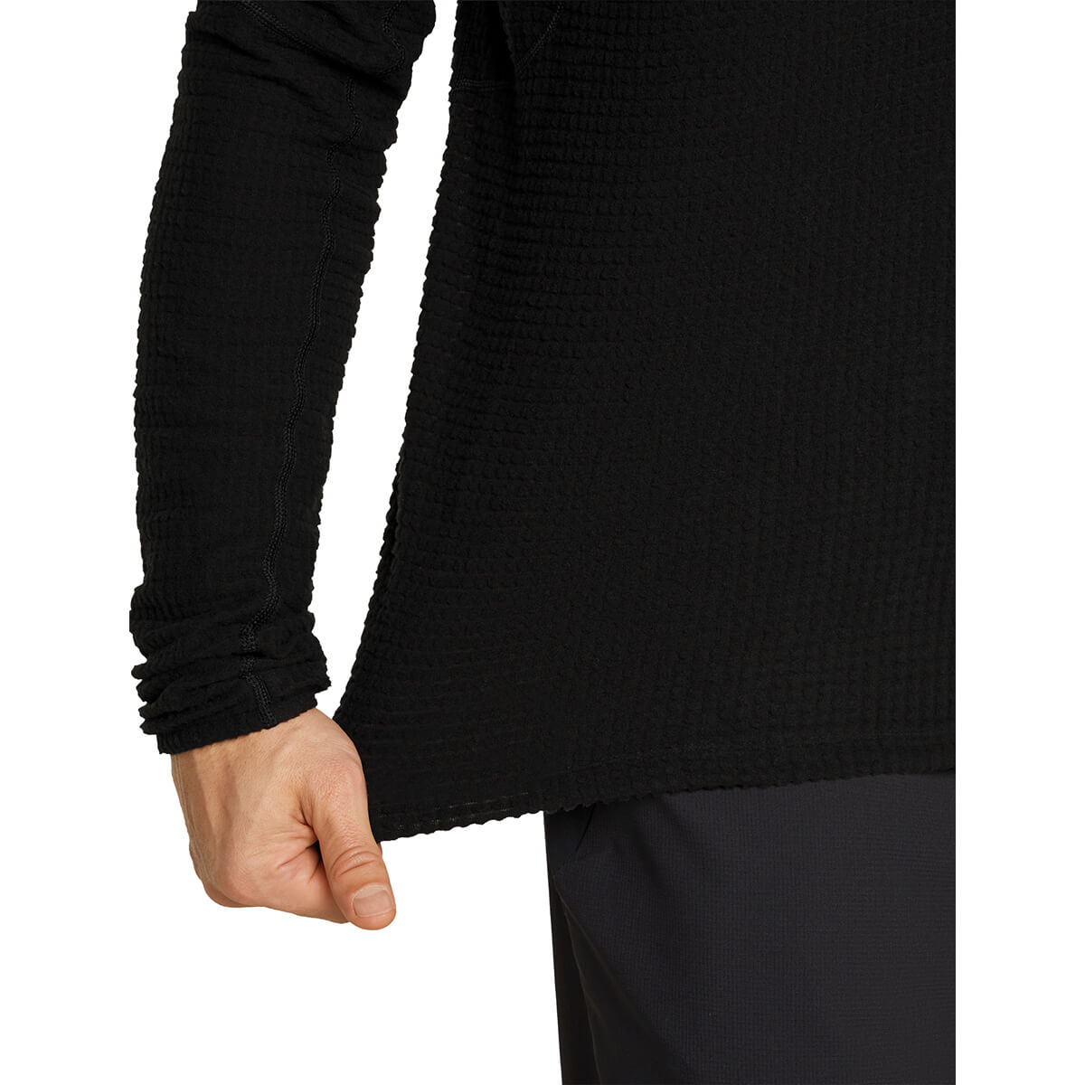 Black, fabric detail