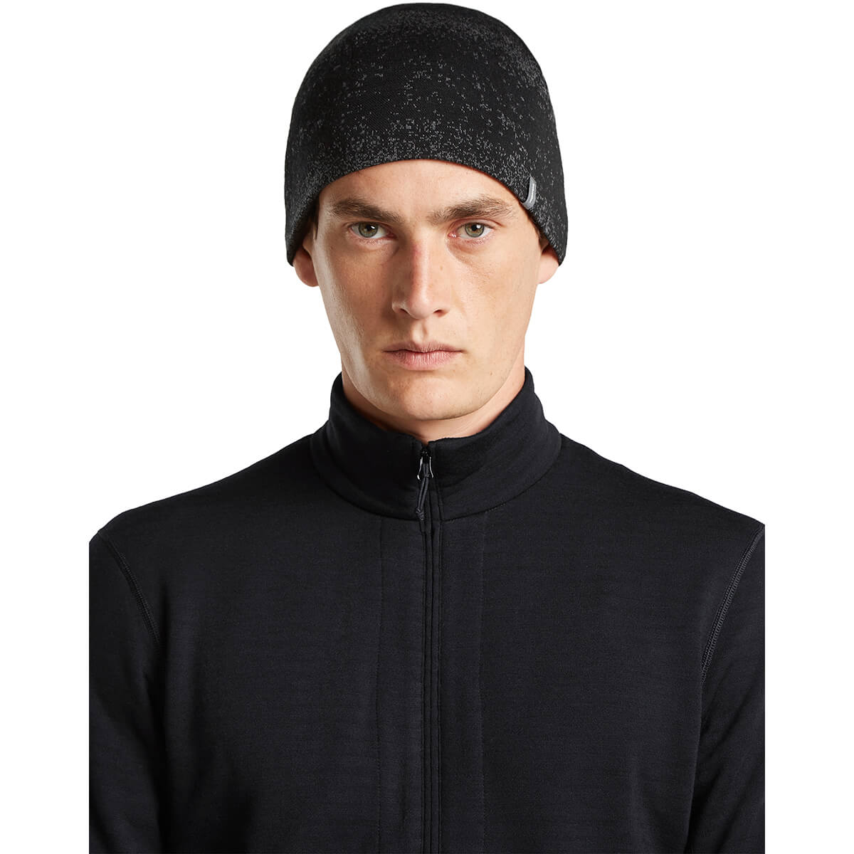 Black/Obsidian on male model, front view