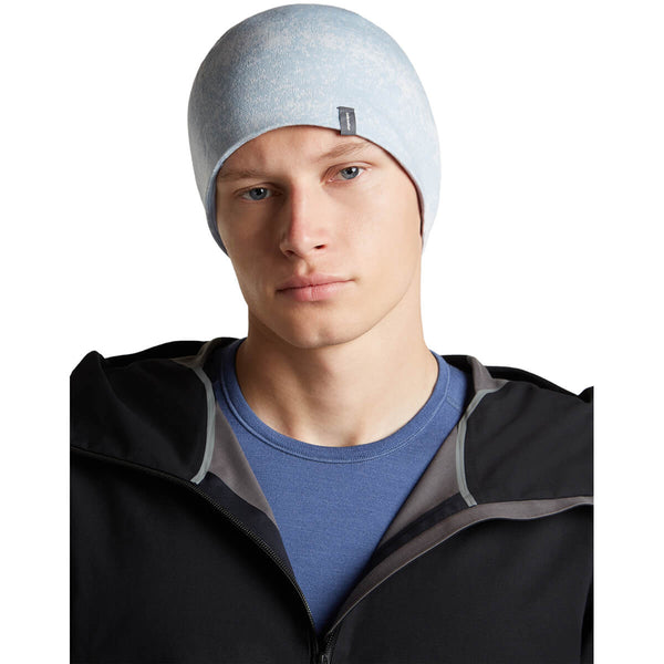 Snow/Zinc Blue on male model, front view