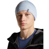Snow/Zinc Blue reversed, on male model, 3/4 front view