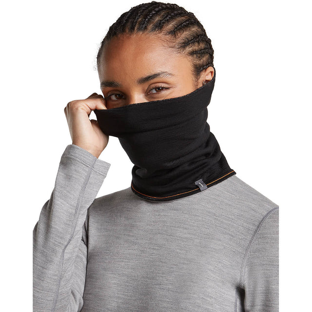 Black/Obsidian reversed, pulled over ears and nose of female model