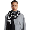 Black/Ecru Heather worn by female model, one end slung over shoulder