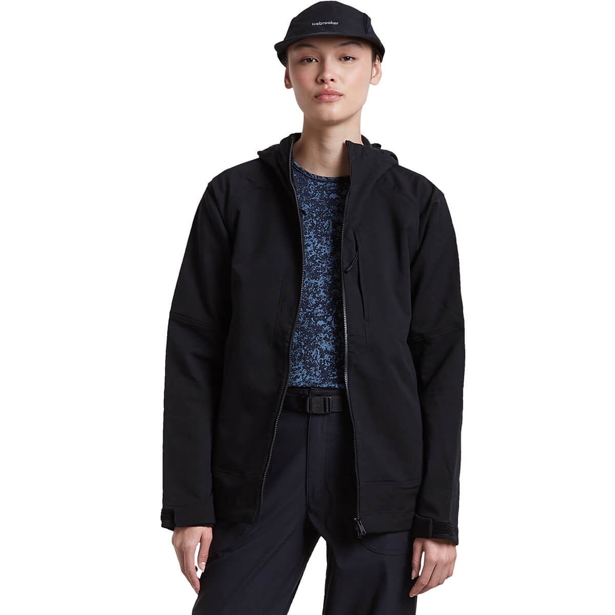 Midnight Navy/Dawn worn under open jacket