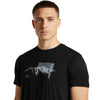 Black, neck and chest graphic detail