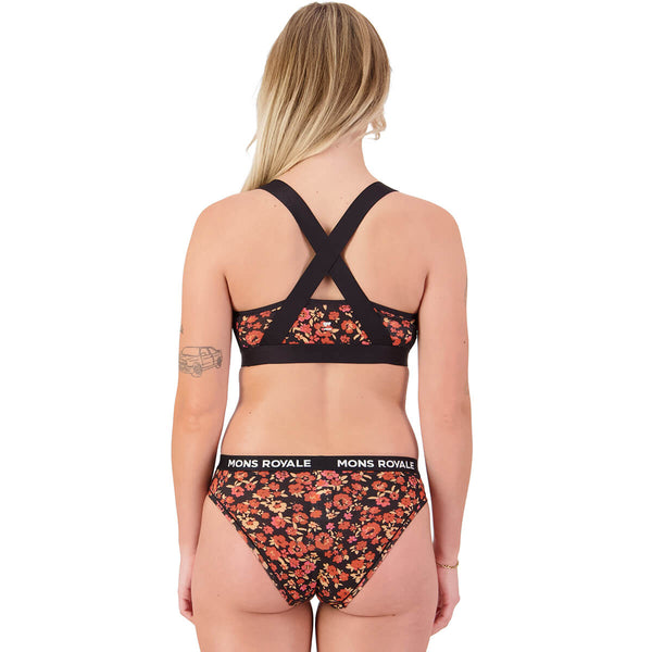Ditzy Camo/Black back, on model